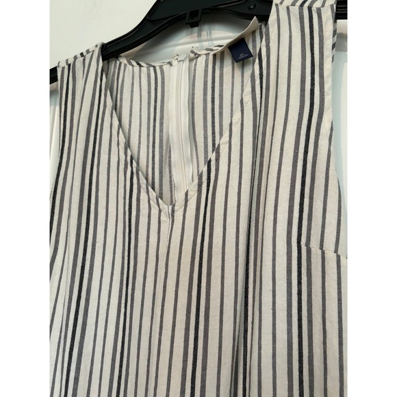 Universal Thread Women's Sleeveless Belted Jumpsuit Wide Leg Gray Stripe XS - Picture 4 of 8